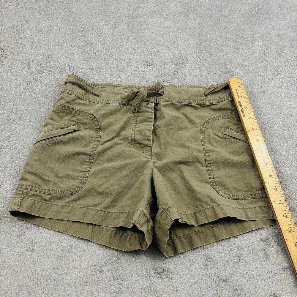 VTG Y2K J Crew Low Fit Shorts Womens 6 Olive Green Cotton Casual Utility Pockets